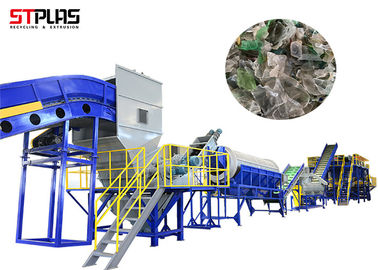 Lavagem de garrafa plástica Waste que recicla a linha de esmagamento e de lavagem do plástico da máquina