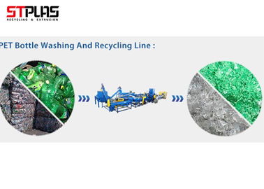 Linha de lavagem plástico do ANIMAL DE ESTIMAÇÃO Waste semi automático que esmaga o equipamento de secagem de lavagem