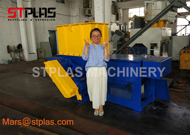Máquina plástica da retalhadora da indústria do eixo da tubulação plástica dura Waste do HDPE da protuberância única