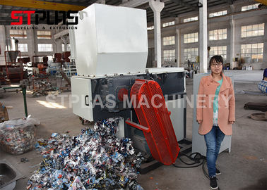 Máquina plástica da retalhadora da indústria do eixo da tubulação plástica dura Waste do HDPE da protuberância única