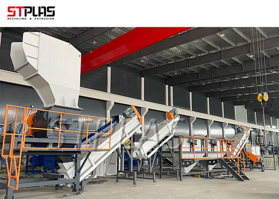 Linha de Lavagem HDPE SUS304 156kw 1000kg/H para Tambores/Garrafas/Cestos/Barris