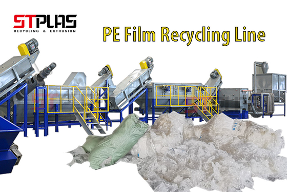 Linha máquina de reciclagem plástica 1000kg/H da lavagem do filme do Pe da agricultura do LDPE